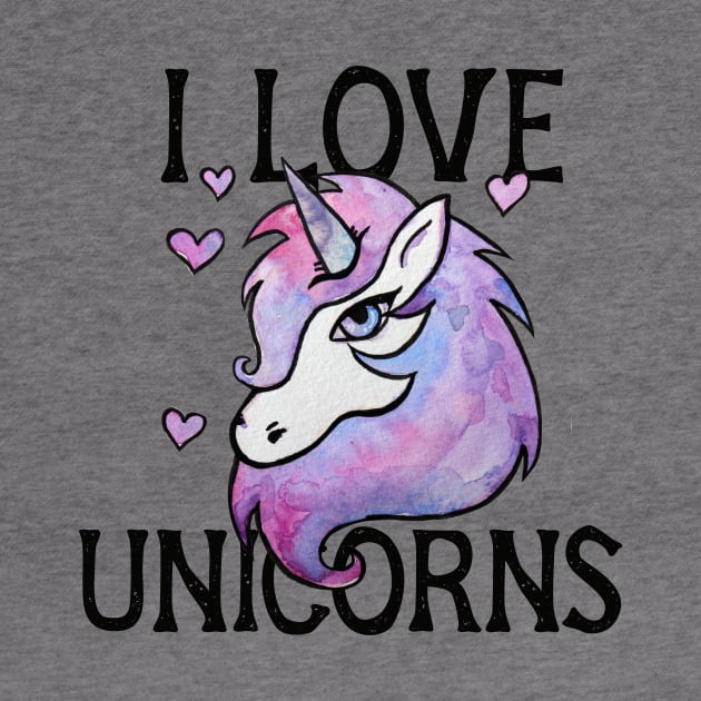 I Love Unicorns by bubbsnugg